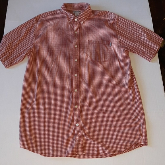 ⬇️$20 Carhartt SS plaid button mens XL-Tall